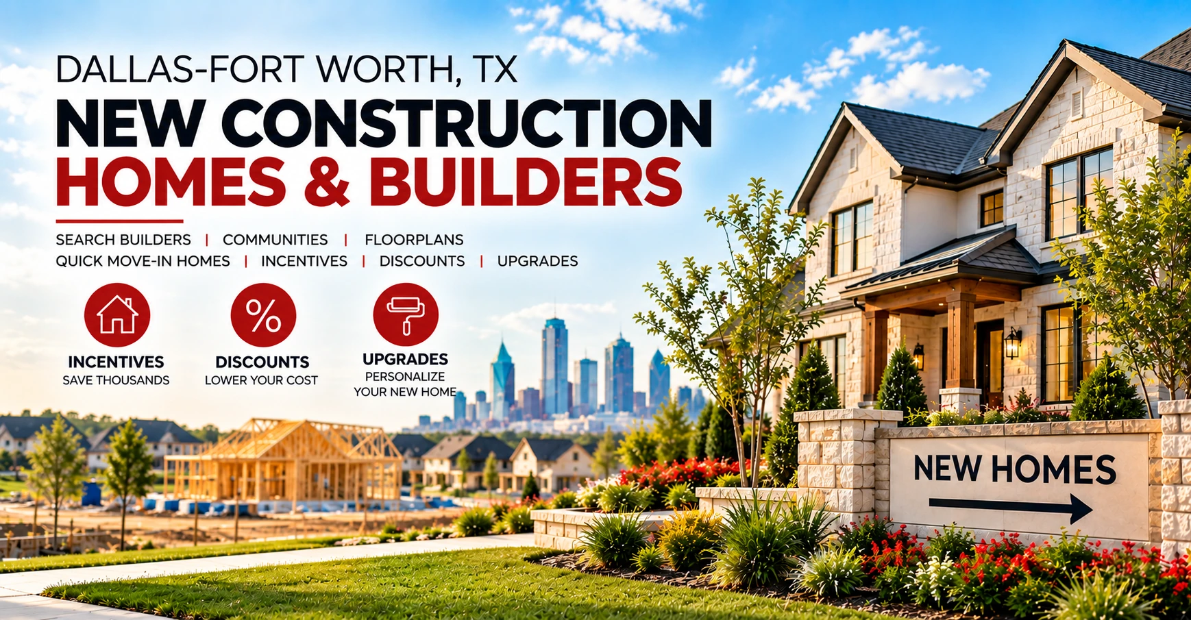 Dallas-Fort Worth new construction homes and home builders