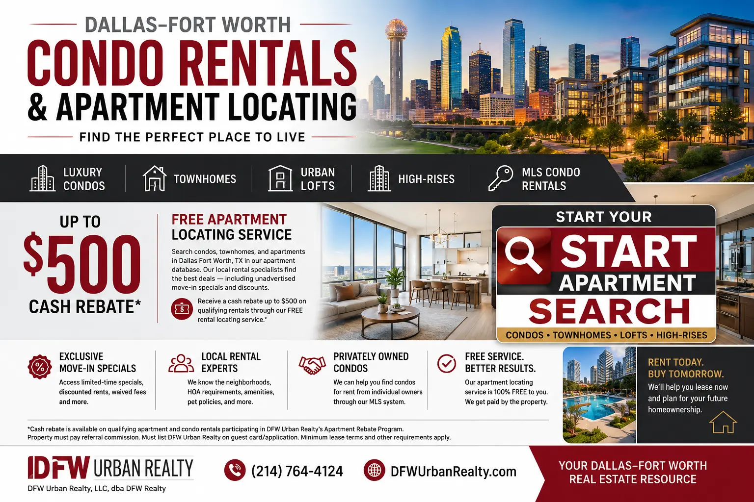 Dallas-Fort Worth Condo, Apartment, Townhome, Loft & High-Rise Rentals