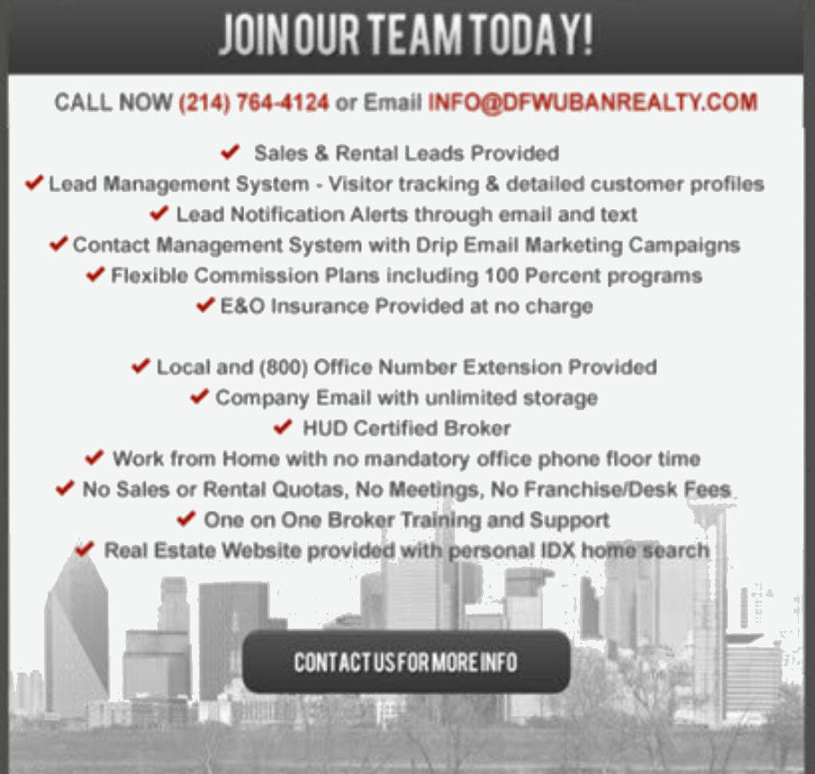 DFW Realtors - Reason to Join Our Team