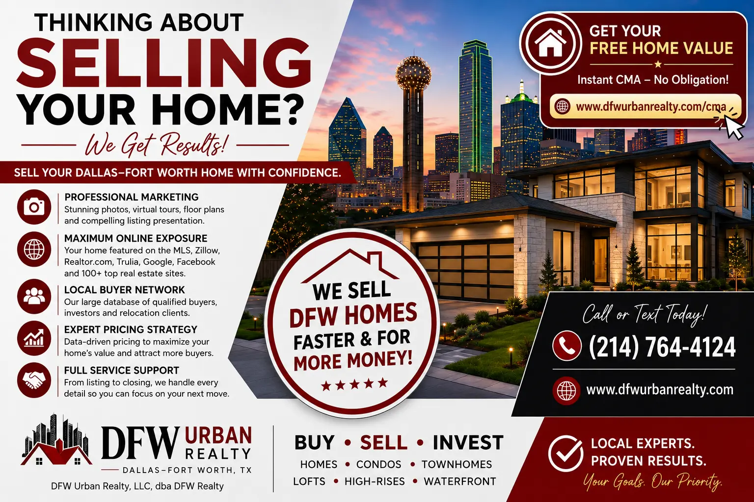 Sell My Dallas-Ft. Worth, TX Home, Townhome, Condo, Highrise Loft