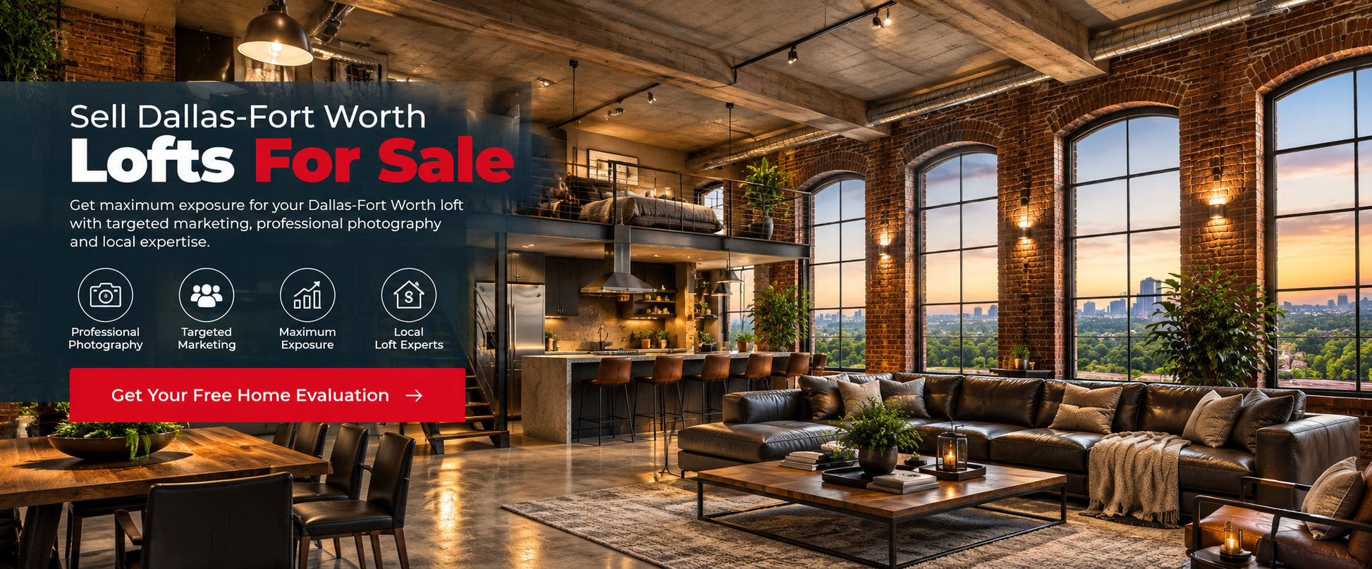 Sell your Dallas-Fort Worth loft and request a free home evaluation from DFW Urban Realty