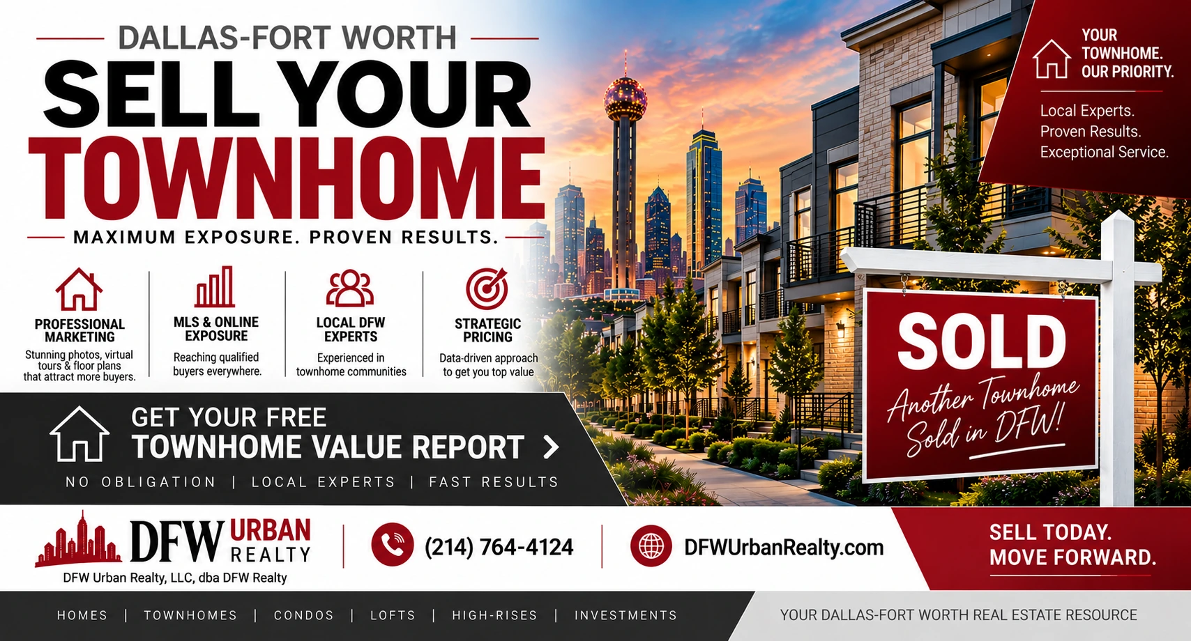 Sell your Dallas-Fort Worth townhome with DFW Urban Realty